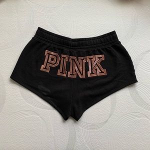 Black and rose gold PINK shorts
